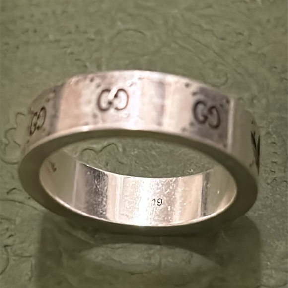 Gucci x Adidas Engraved Interlocking G Ring Ag 925